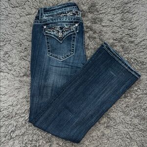 Miss Me Women's Boot Cut Jeans - Dark Blue